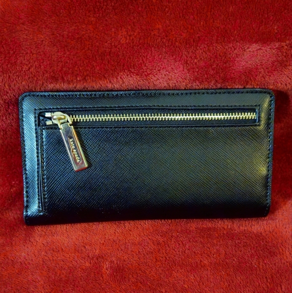 Kate Spade Black Staci Saffiano Slim Wallet - Picture 2 of 6